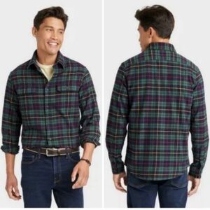 Goodfellow & Co Men’s Plaid Flannel Button Down Shirt